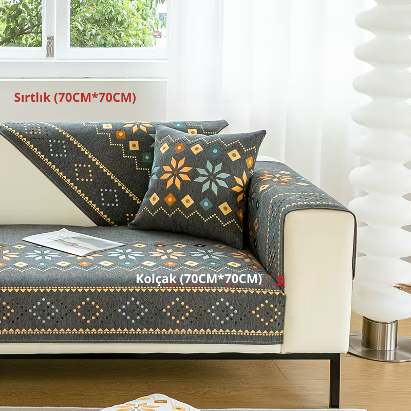 Bohemian Chenille Koltuk Kılıfı