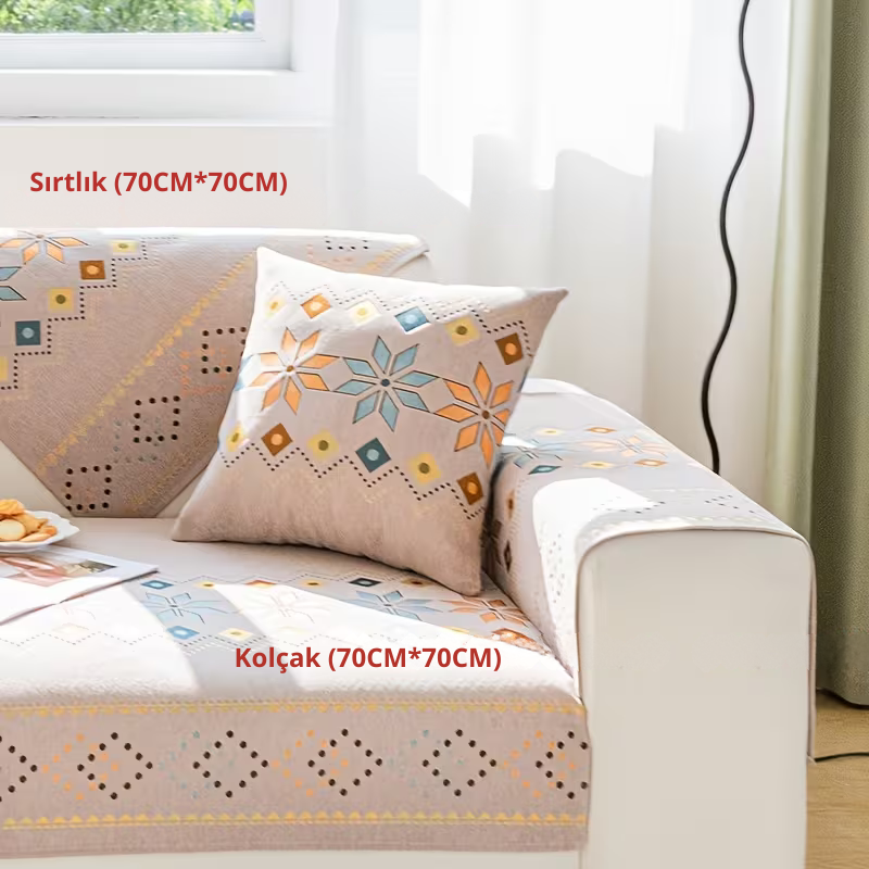 Bohemian Chenille Koltuk Kılıfı