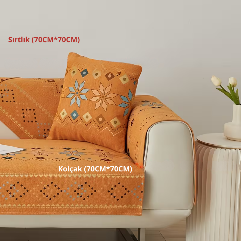 Bohemian Chenille Koltuk Kılıfı