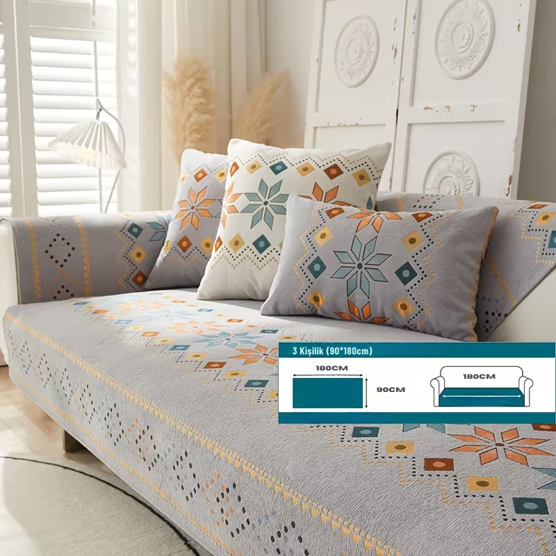 Bohemian Chenille Koltuk Kılıfı