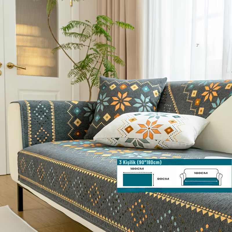 Bohemian Chenille Koltuk Kılıfı