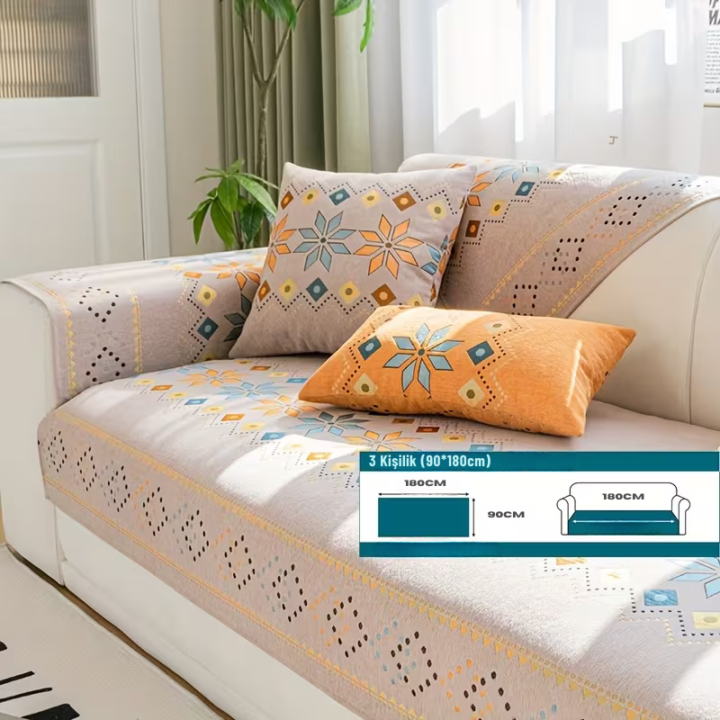 Bohemian Chenille Koltuk Kılıfı