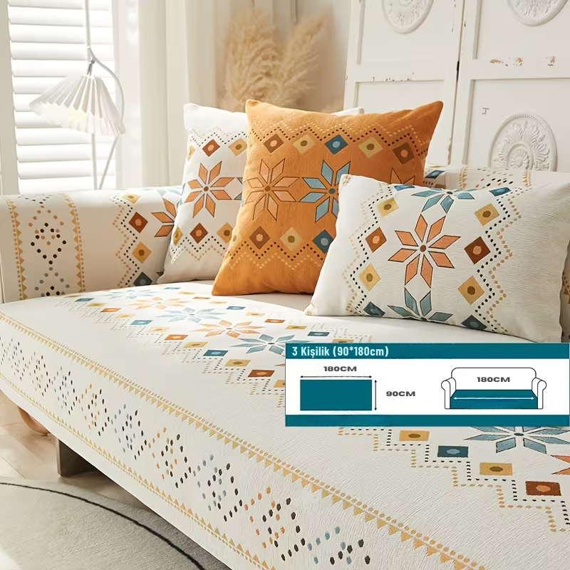 Bohemian Chenille Koltuk Kılıfı