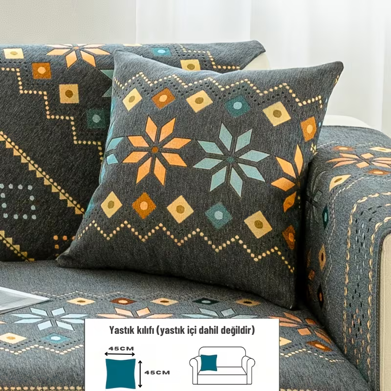 Bohemian Chenille Koltuk Kılıfı