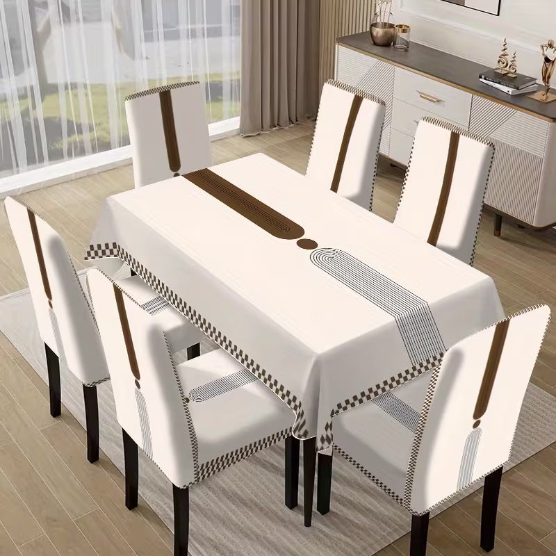 Çin Baskı Desenli Masa Sandalye Örtüsü