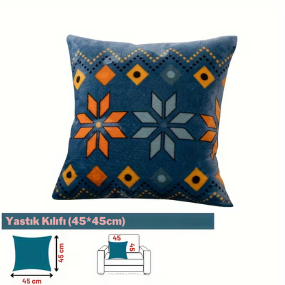 Boho Peluş Koltuk Örtüsü