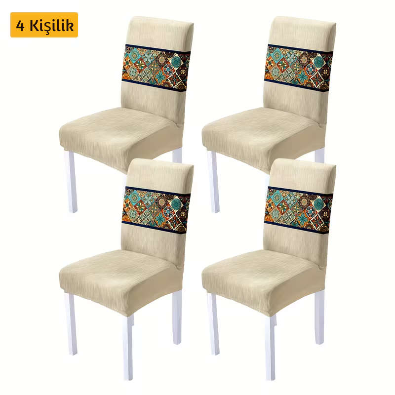 Boho Zarif Desenli Masa Sandalye Örtüsü