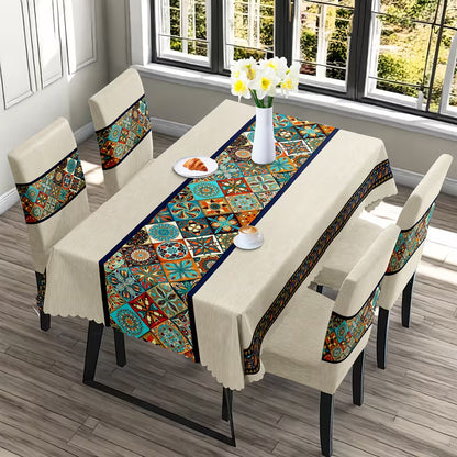 Boho Zarif Desenli Masa Sandalye Örtüsü