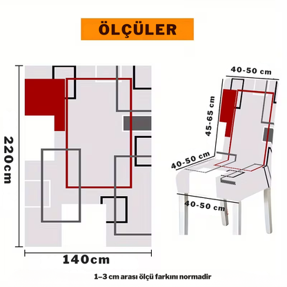 Moda Baskılı Masa Sandalye Örtüsü