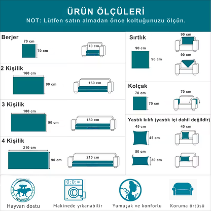 Boho Peluş Koltuk Örtüsü